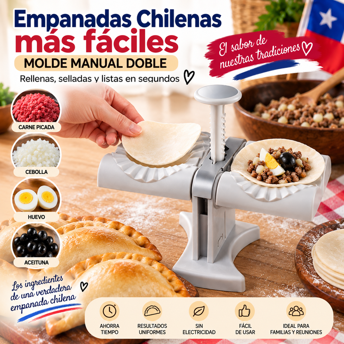 Molde Manual para Hacer Empanadas - Rápido, Fácil y Uniforme